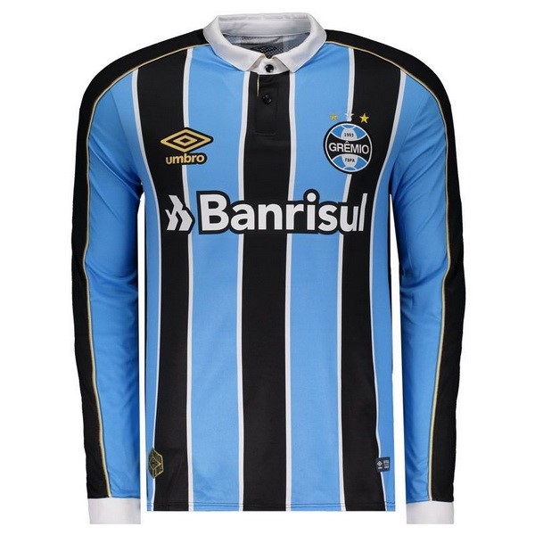 Camiseta Grêmio FBPA Replica Primera Ropa ML 2019/20 Azul